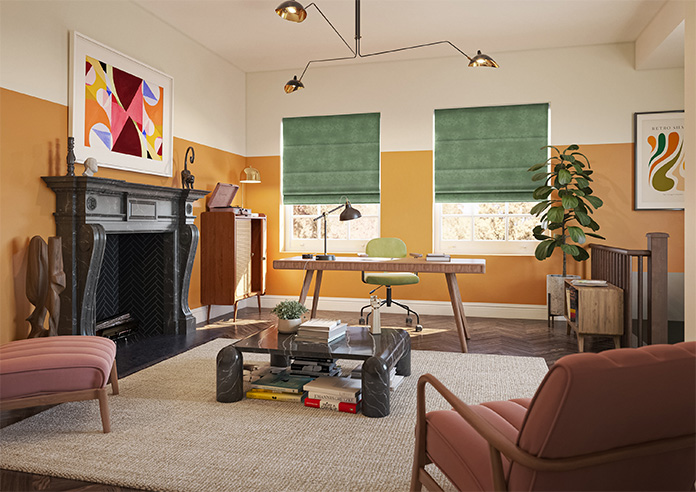 Florence Faux Suede, Hunter Green - Roman Blind - Image 6
